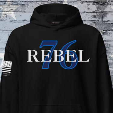 Rebel 76 Hoodie Patriotic Apparel for freedom loving American patriots
